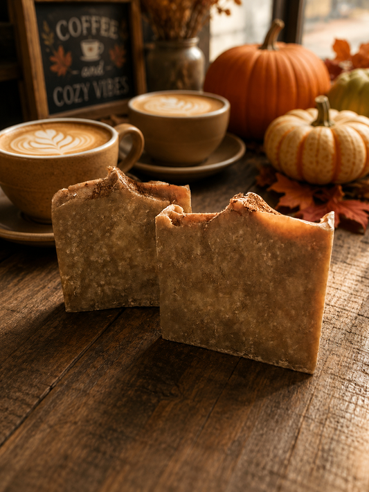 PUMPKIN SPICE LATTE handmade artisan shea butter moisturizing soap bar