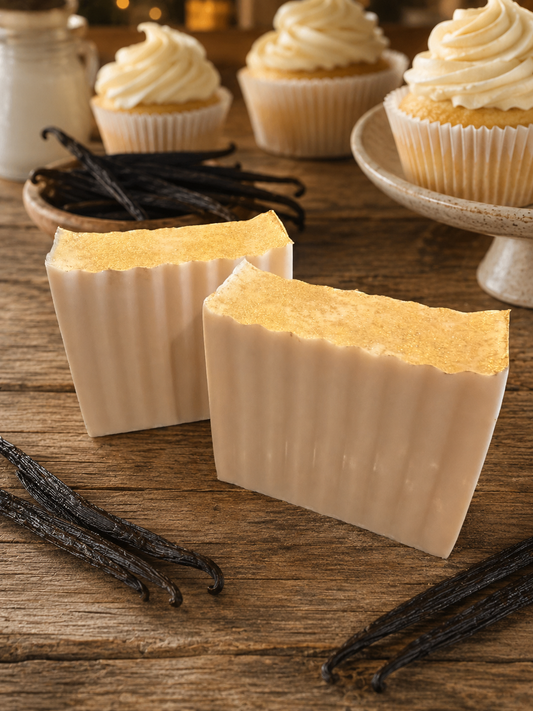 VANILLA BUTTERCREAM handmade artisan goat milk moisturizing soap bar
