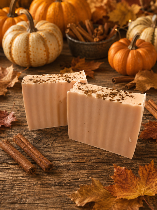 PUMPKIN SPICE handmade artisan goat milk moisturizing soap bar