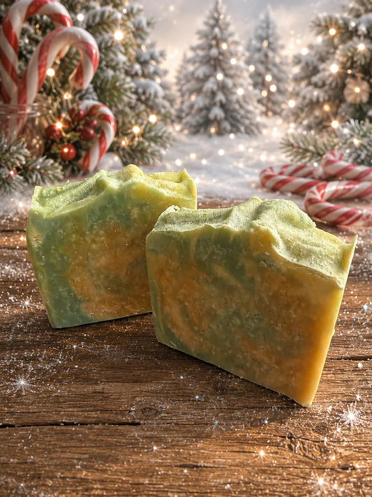 PEPPERMINT handmade artisan shea butter moisturizing soap bar