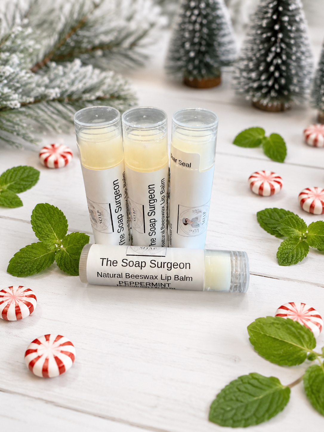 PEPPERMINT Natural beeswax moisturizing lip balm