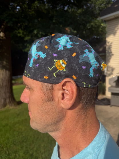 Mike wazowski sully Halloween monsters inc skull scrub cap mens
