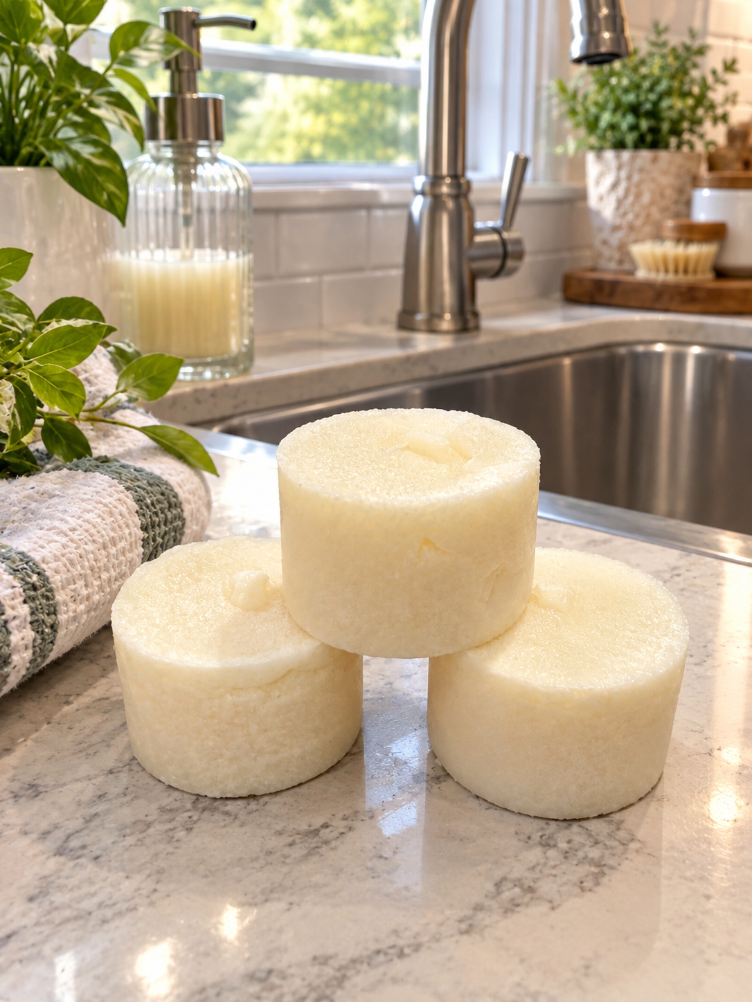 DISH SOAP ramekin REFILLS x 1 handmade natural artisan solid soap