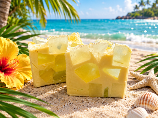 PINEAPPLE MARGARITA handmade artisan goat milk moisturizing soap bar