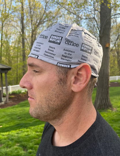 Dunder Mifflin grey assistant to the regional manager the office skull scrub cap mens