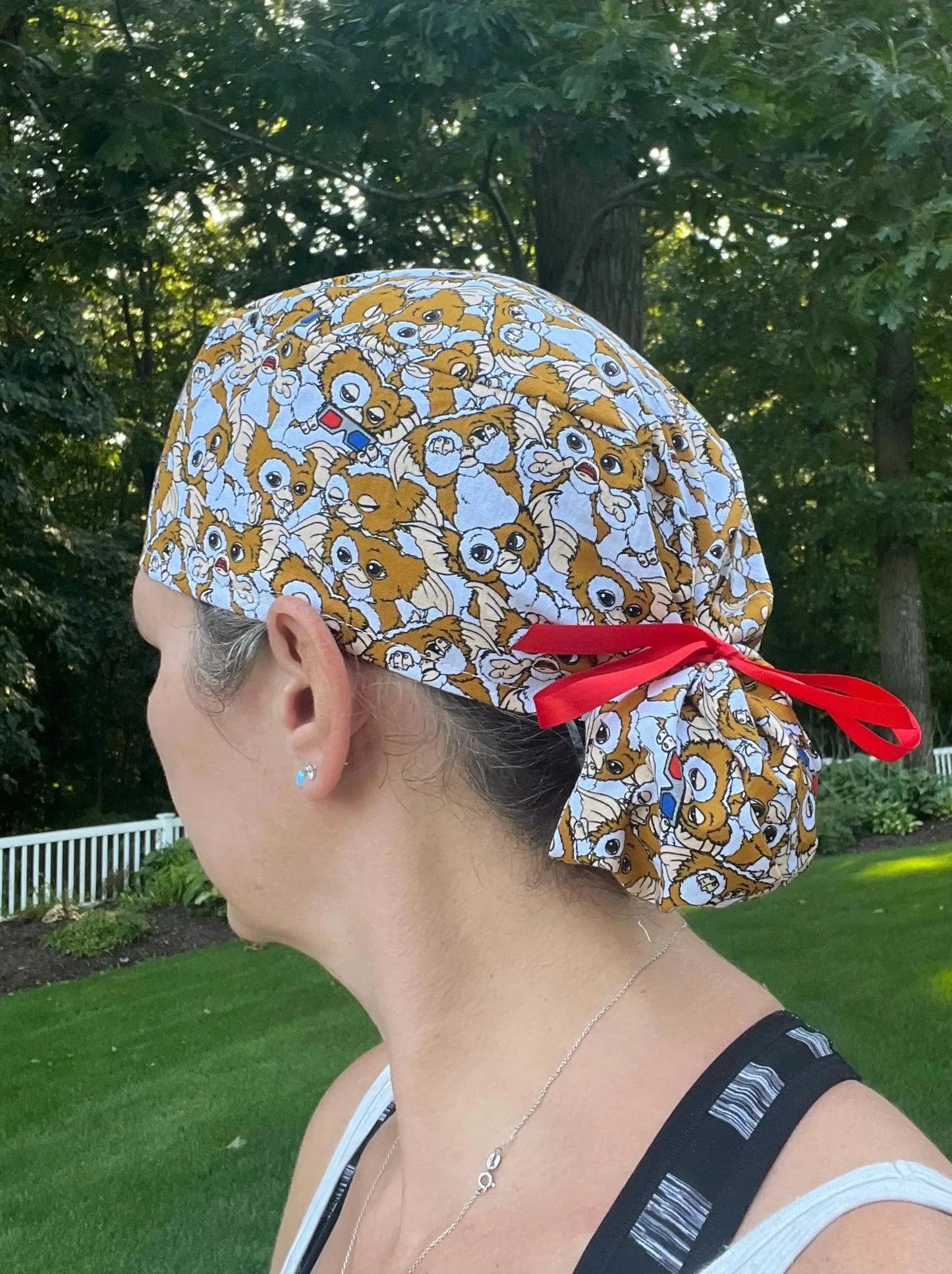 Gremlins Gizmo mogwai ponytail scrub cap womens