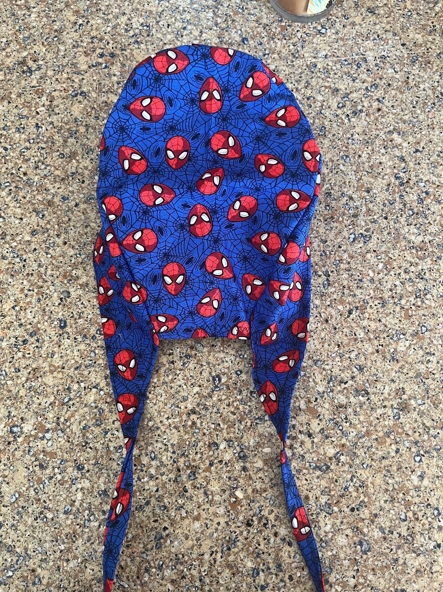 Spiderman spider man blue red skull scrub cap mens