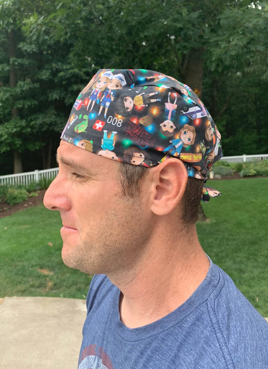 Stranger Things characters eleven skull scrub cap mens